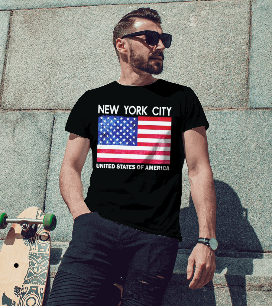 New York City United States Of America Flag T-Shirt
