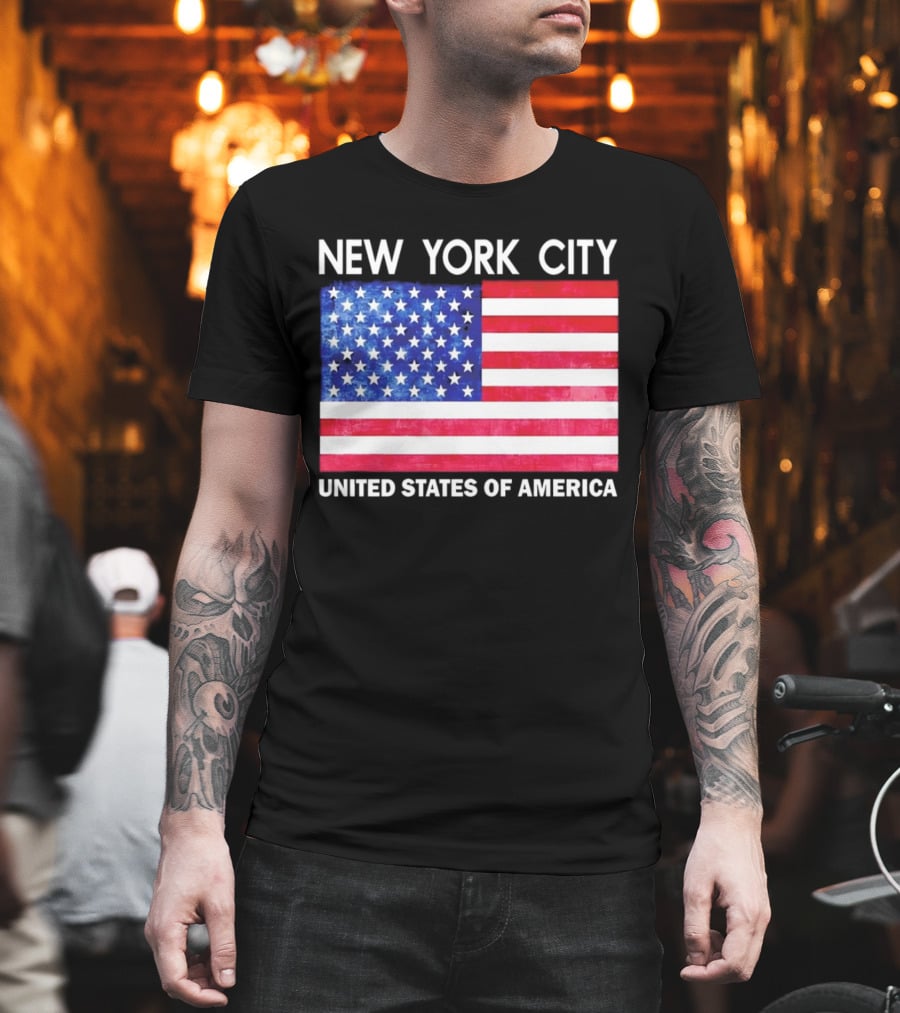 New York City United States Of America Flag T-Shirt