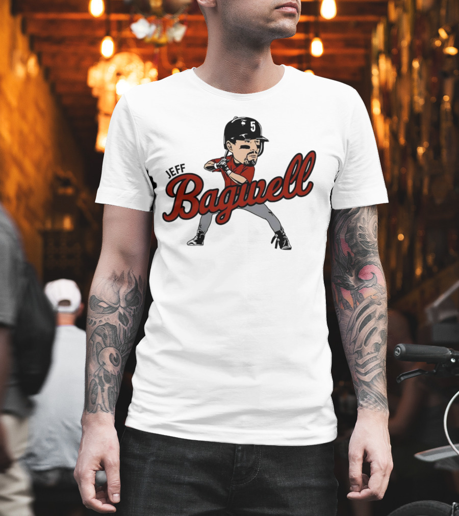 Jeff Bagwell Houston Astros Caricature Baseball T-Shirt