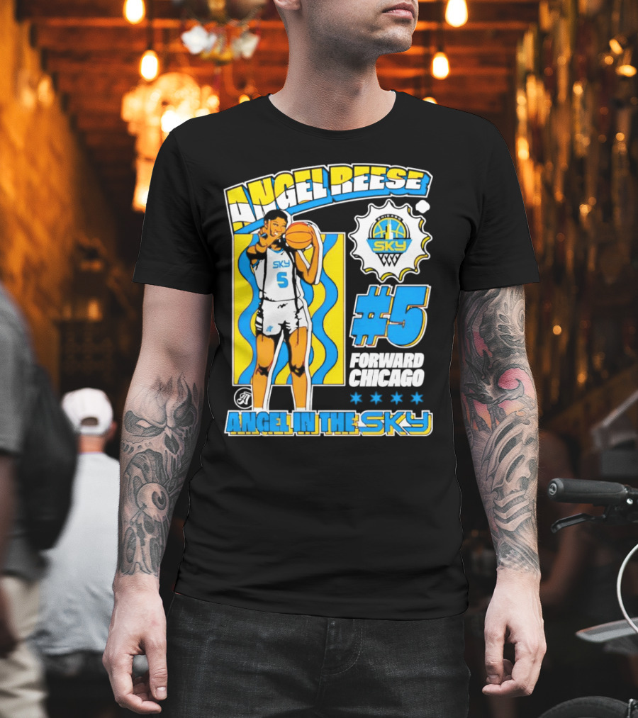 Angel Reese #5 Forward Chicago Sky Angel in the Sky T-Shirt