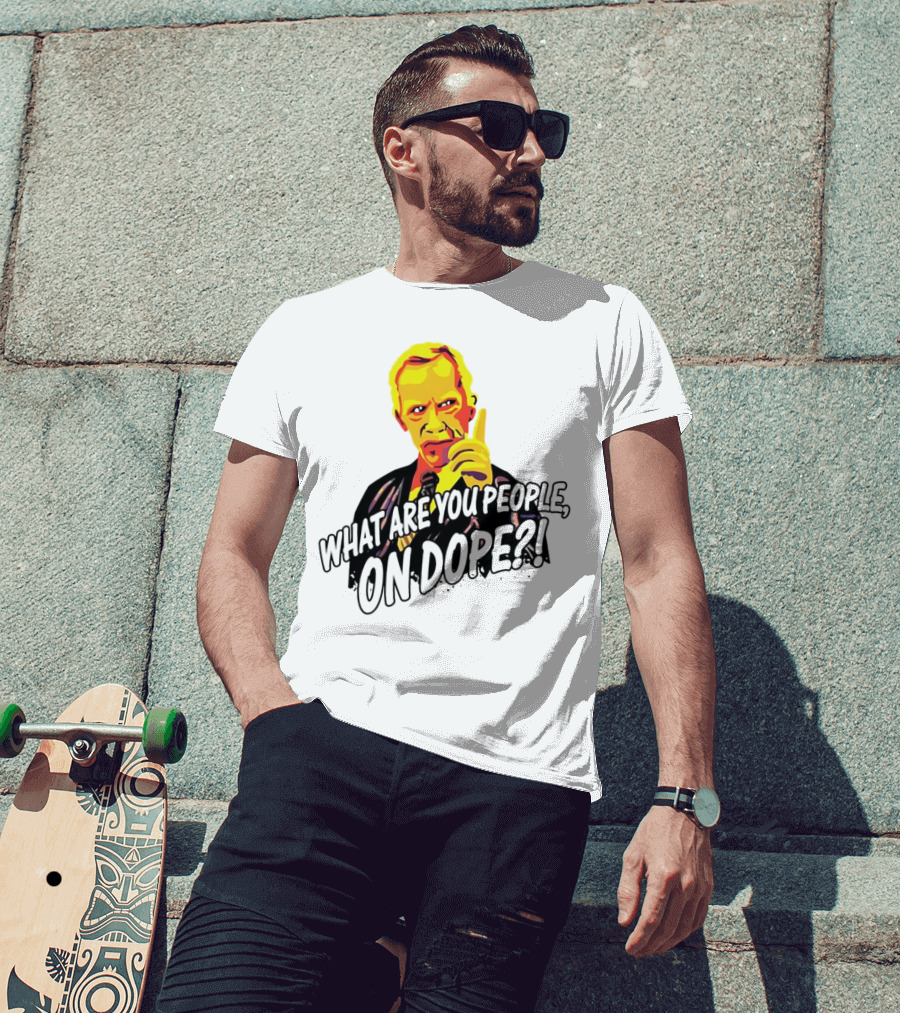 What Are You People On Dope Bold Pop Art Style Mr Hand T-Shirt