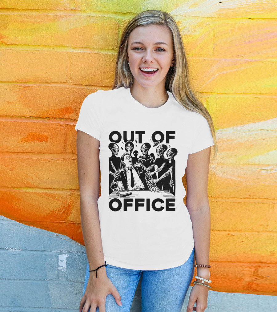 Out Of Office Surrounded By Aliens T-Shirt