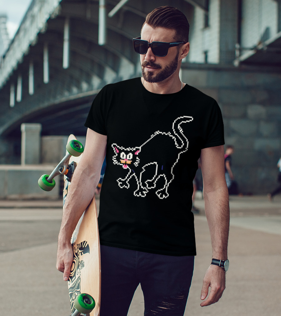 The Tom Ward Show Tom Cat 8 Bit Retro Pixel T-Shirt