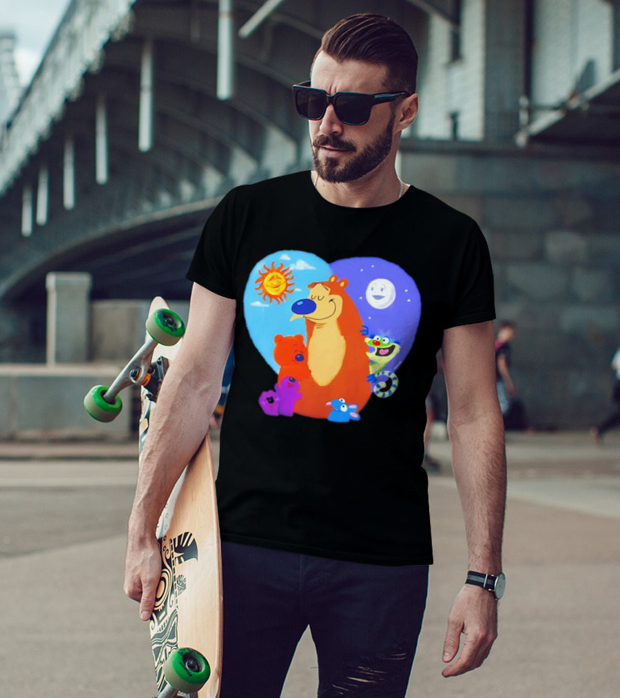 Bear In The Big Blue House Muppet History With Sun And Moon Characters T-Shirt