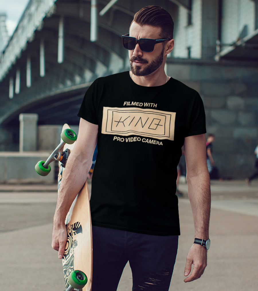 Filmed With King Pro Video Camera Vintage Style Rectangle T-Shirt