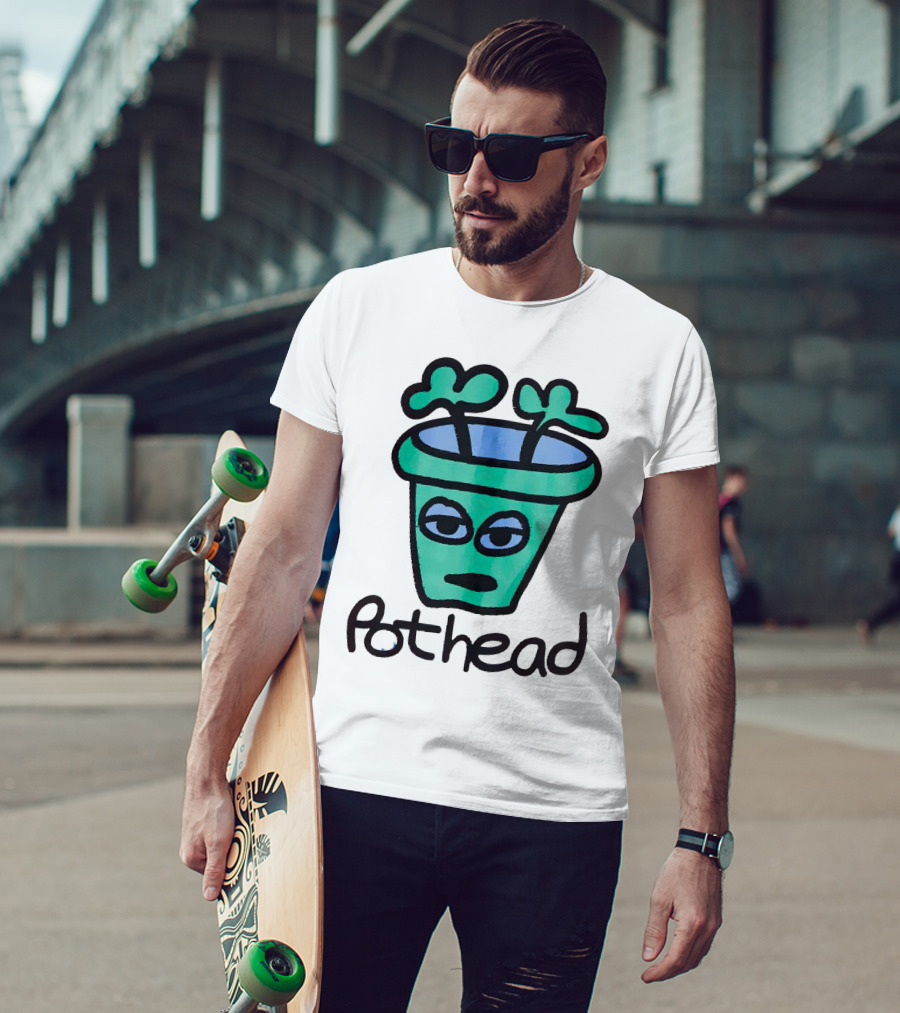 For The Homies Pothead Plant Cartoon T-Shirt
