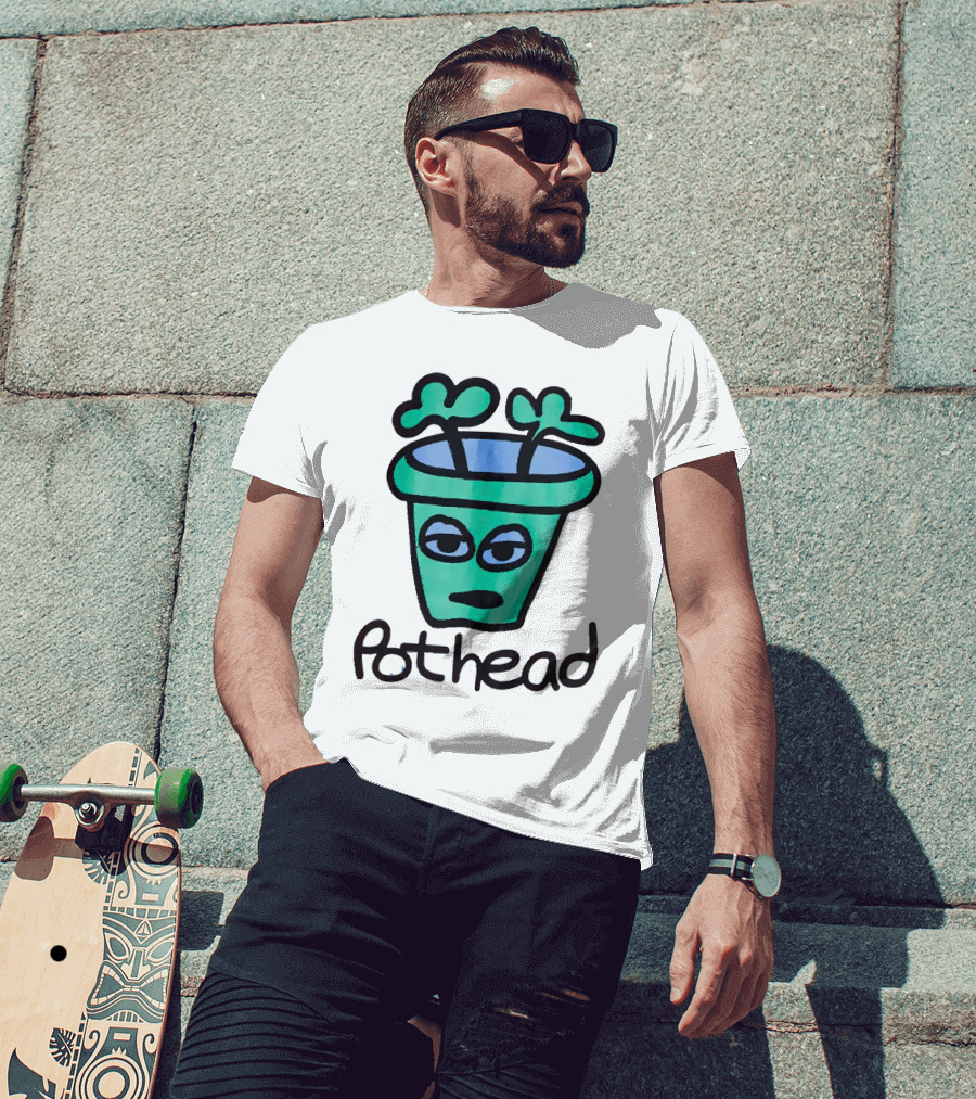 For The Homies Pothead Plant Cartoon T-Shirt
