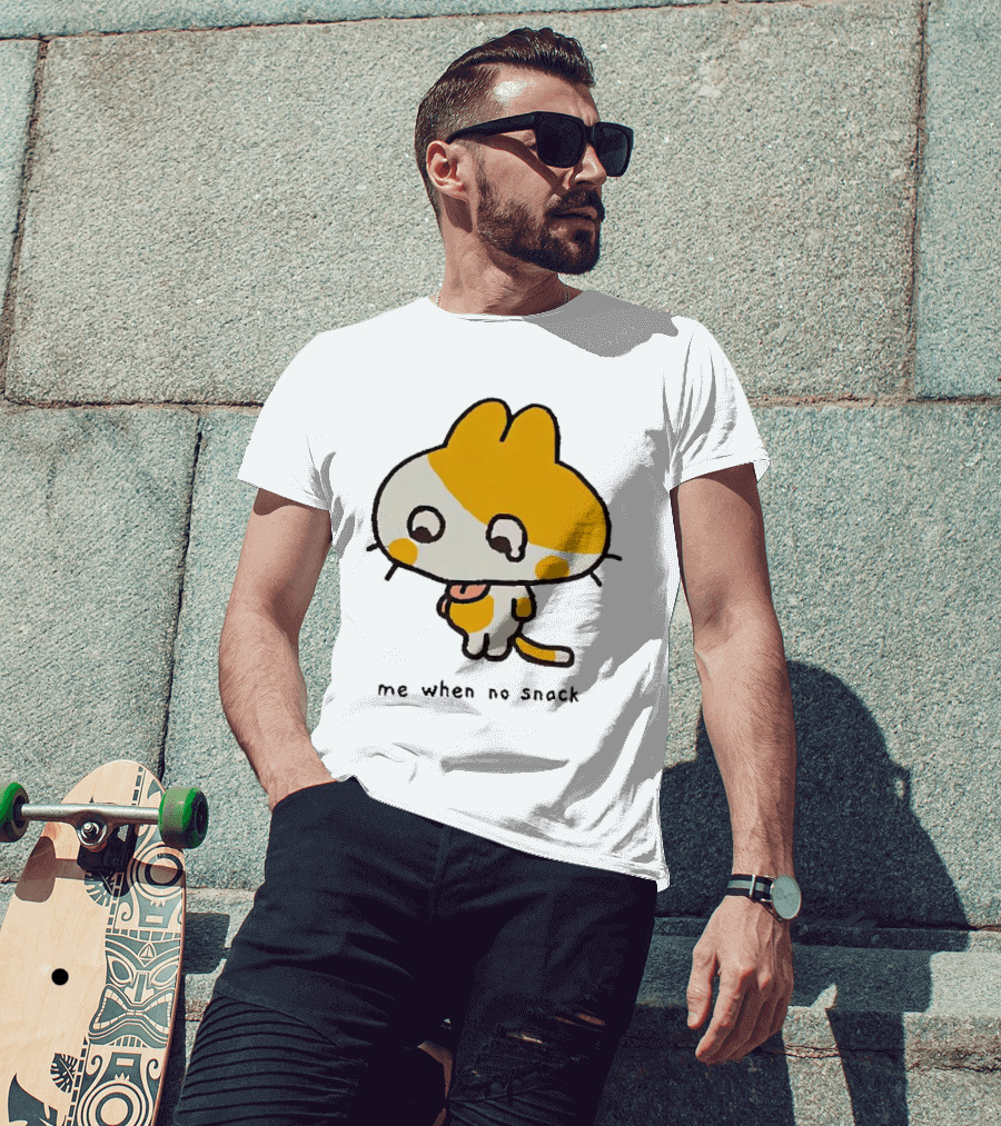 Liliuhms Me When No Snack Cat Cute Character T-Shirt