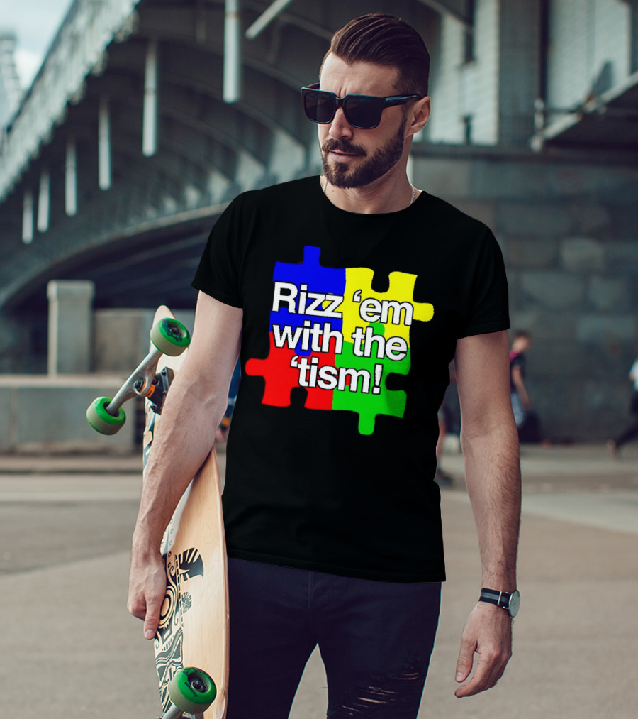 Rizz 'em With The ’Tism Puzzle Pieces T-Shirt