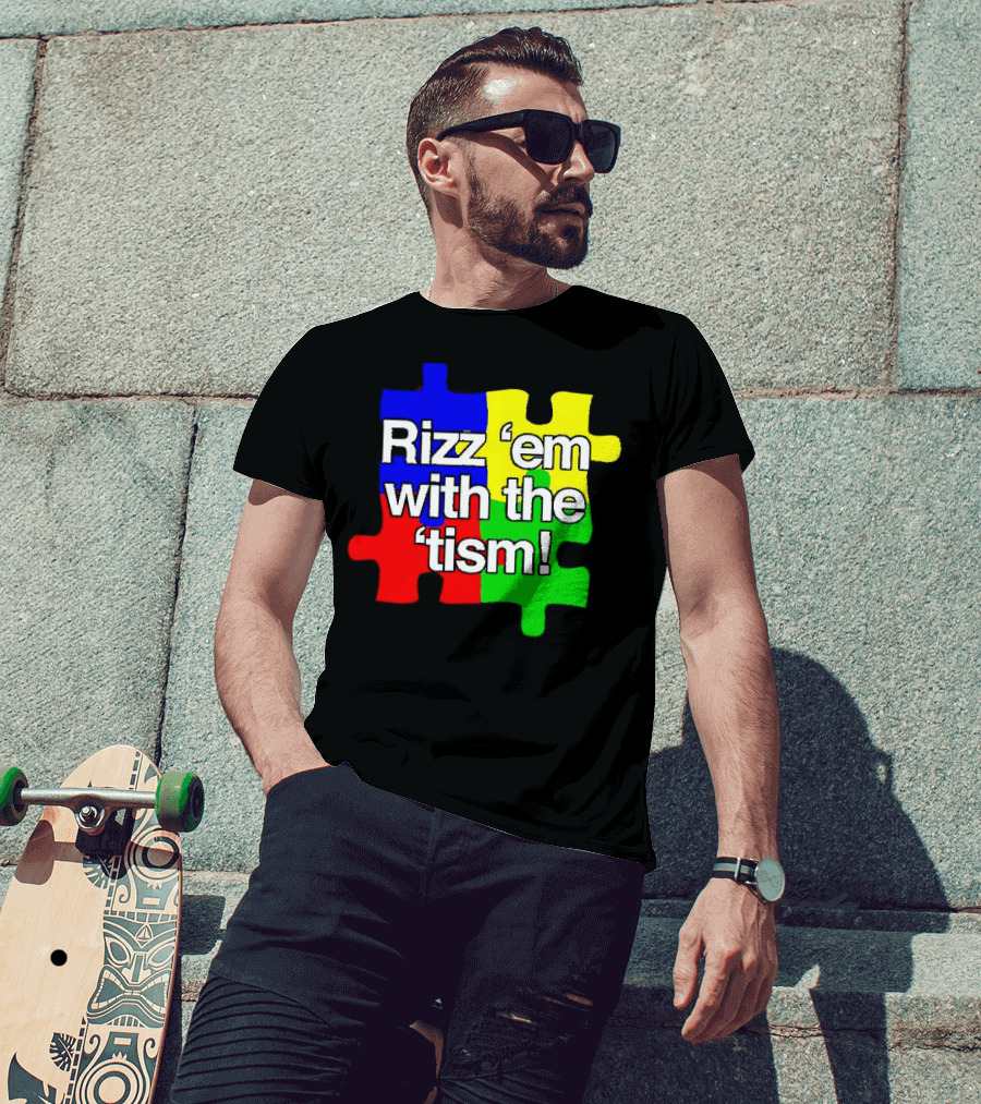 Rizz 'em With The ’Tism Puzzle Pieces T-Shirt