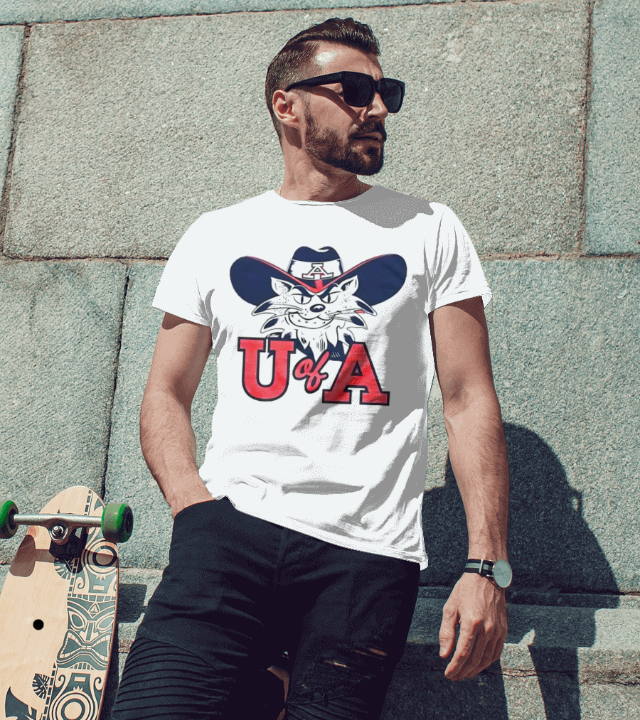 Arizona Wildcats U Of A Mascot Cowboy Hat T-Shirt