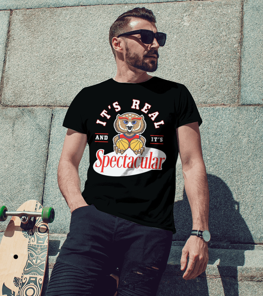 It's Real And It's Spectacular Florida Atlantic Owls Mascot T-Shirt