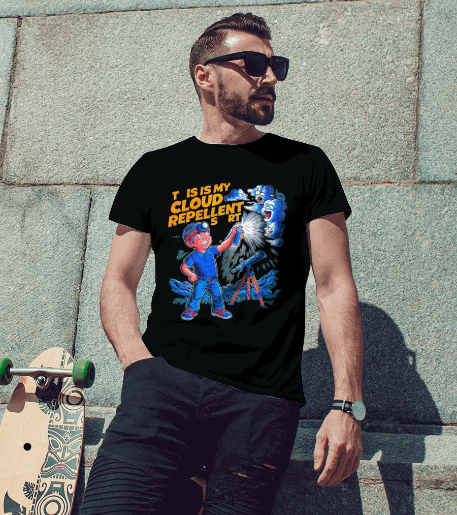 Funny Stargazing With Cloud Repellent Spray And Telescope T-Shirt
