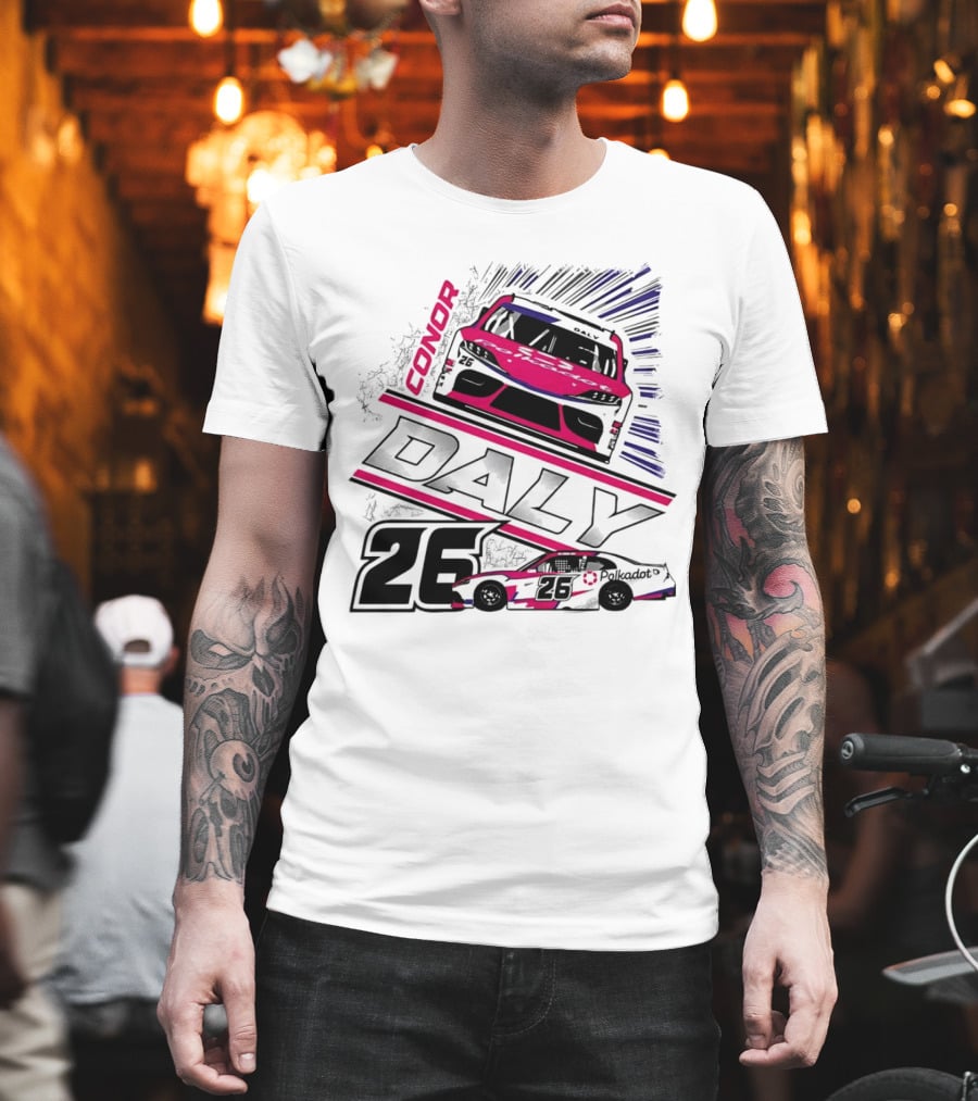 Conor Daly 26 Polkadot Racing Car T-Shirt