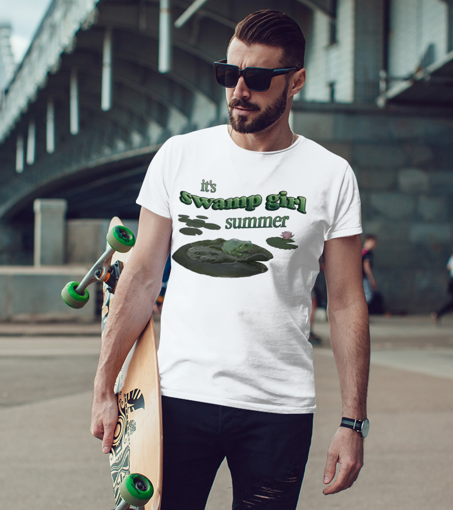 It's Swamp Girl Summer Frog Lily Pads Blossom T-Shirt