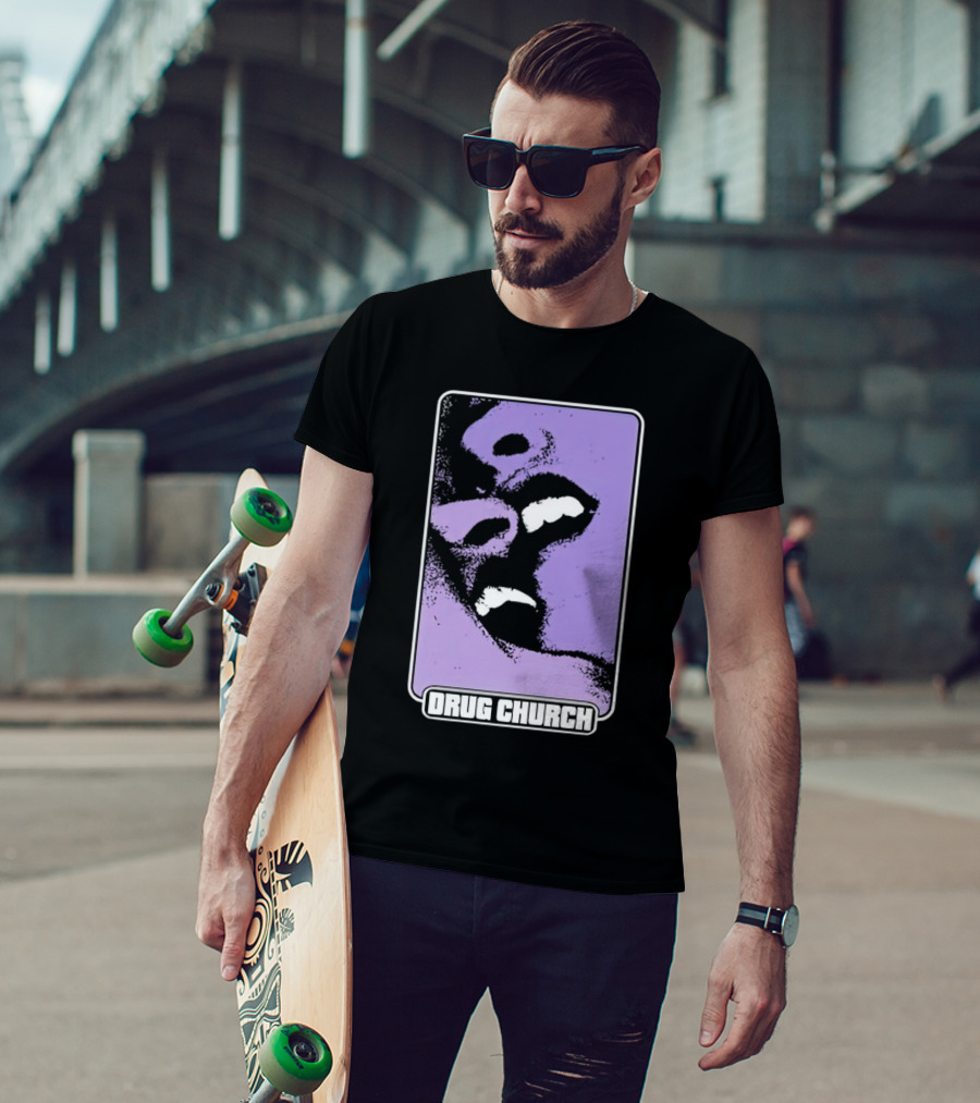 Drug Church Purple Lips Pure Noise T-Shirt