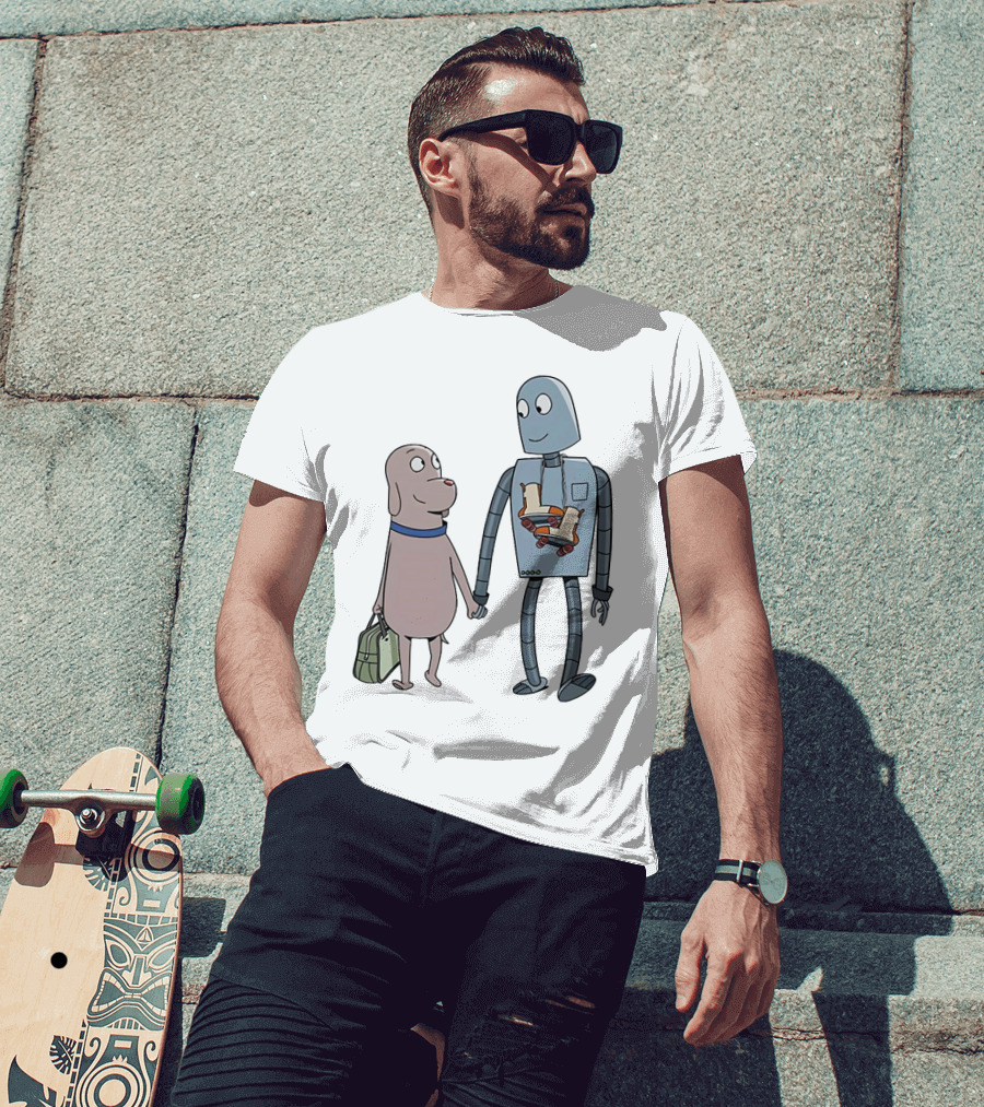 Companionship Adventure: Robot And Dog Journey T-Shirt