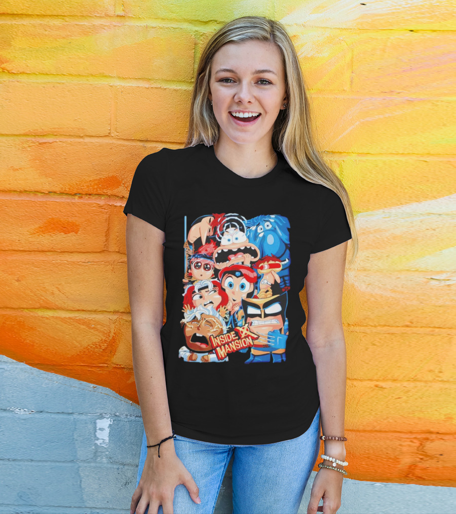 Inside X Mansion Inside Out 2 X-Men Mashup T-Shirt