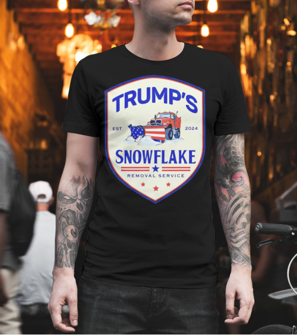 Trump's Snowflake Removal Service Presidential Election 2024 Plow Truck T-Shirt Trump's Snowflake Removal Service Presidential Election 2024 Plow Truck T-Shirt