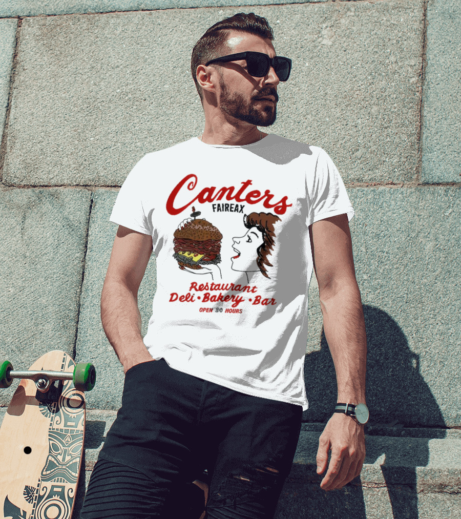 Canter's Deli Restaurant Bakery Bar Fairfax Los Angeles Open 24 Hours T-Shirt