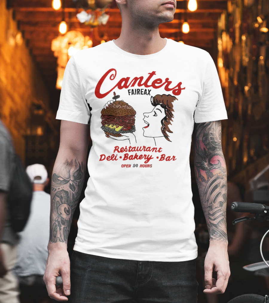 Canter's Deli Restaurant Bakery Bar Fairfax Los Angeles Open 24 Hours T-Shirt