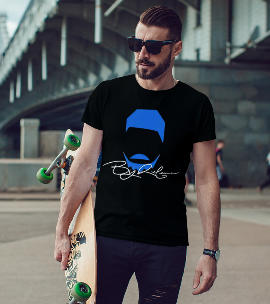 By Release Signature Blue Hat And Beard T-Shirt
