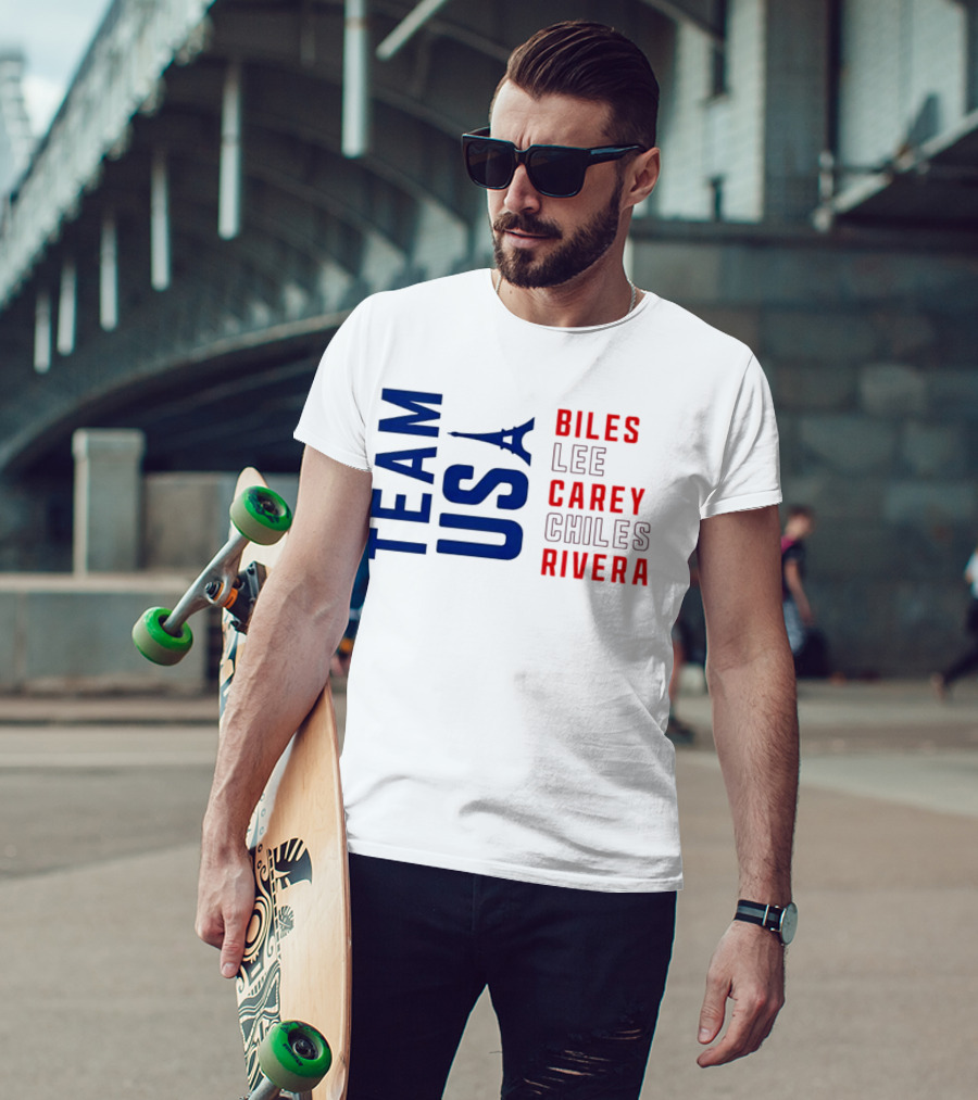 Team USA Biles Lee Carey Chiles Rivera T-Shirt