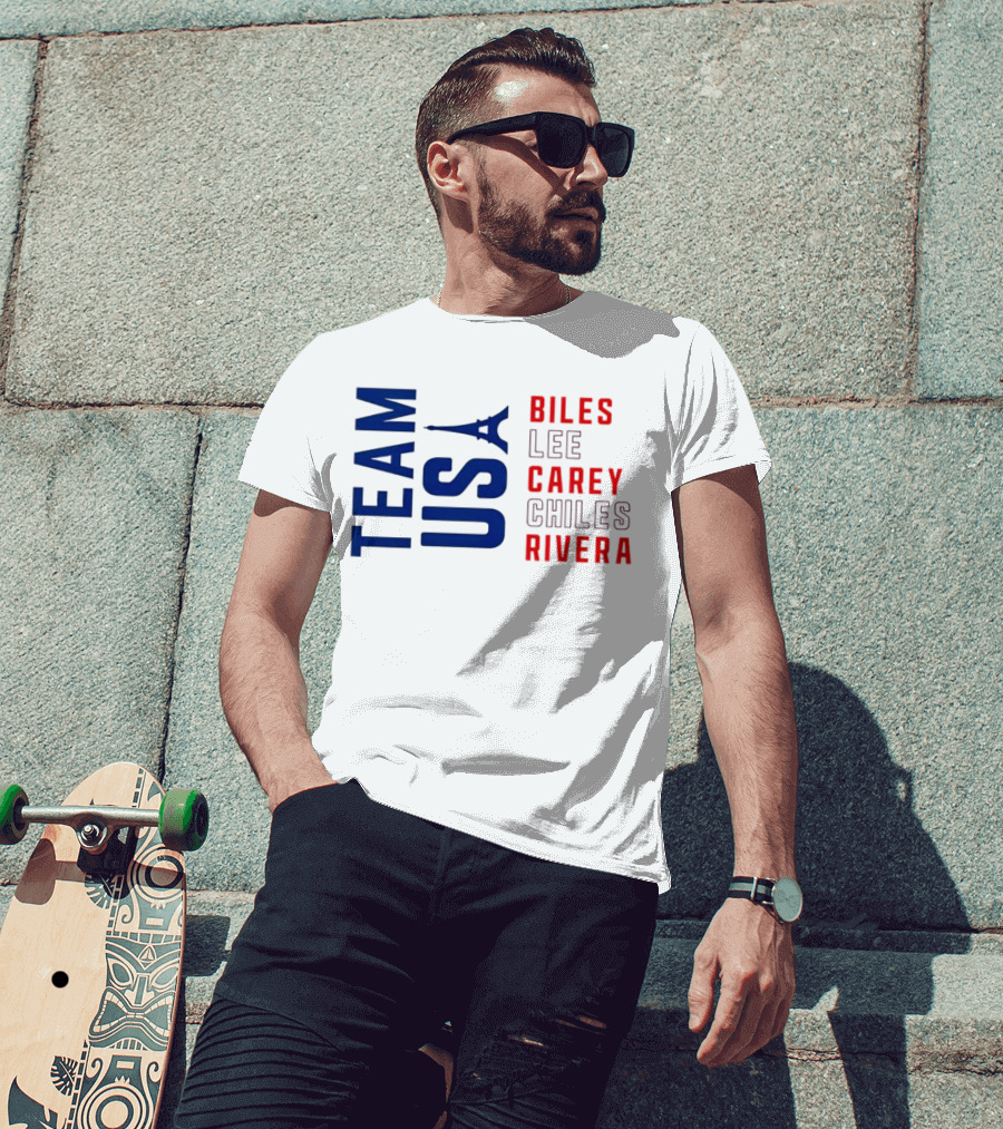 Team USA Biles Lee Carey Chiles Rivera T-Shirt