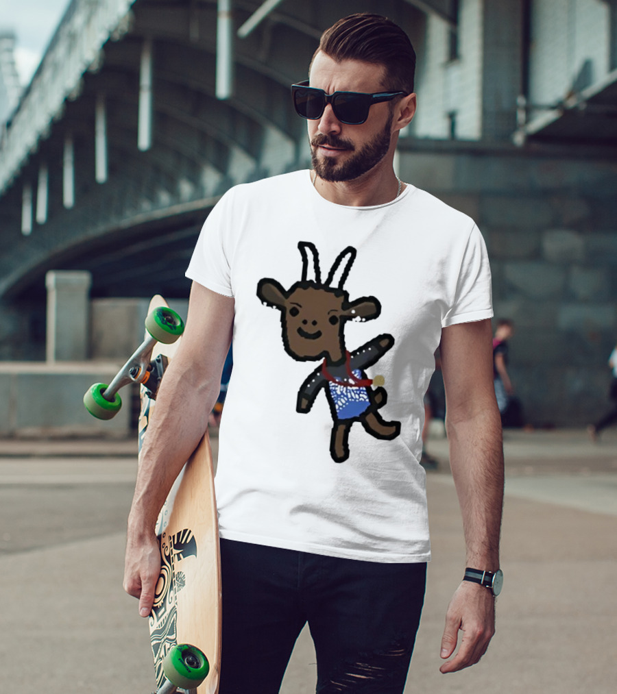 Goat Wearing Medal Inspired By Gymnastics Champion T-Shirt