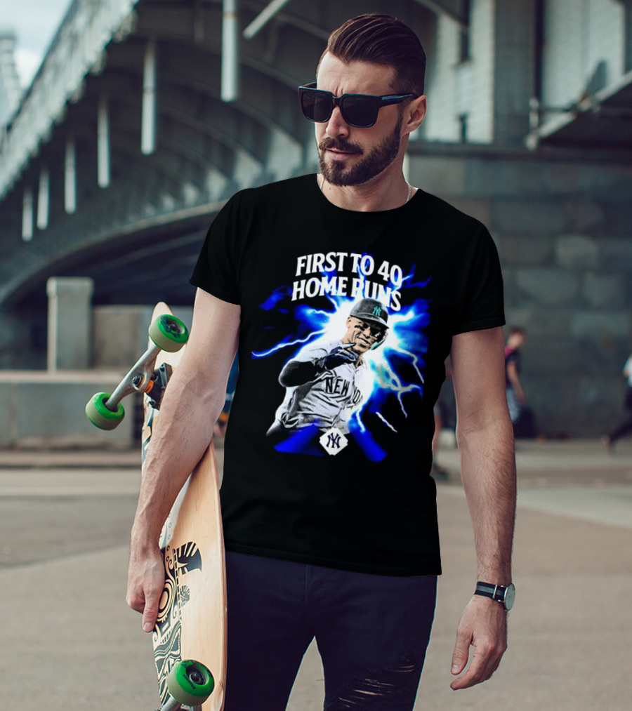 First To 40 Home Runs Aaron Judge New York Yankees T-Shirt