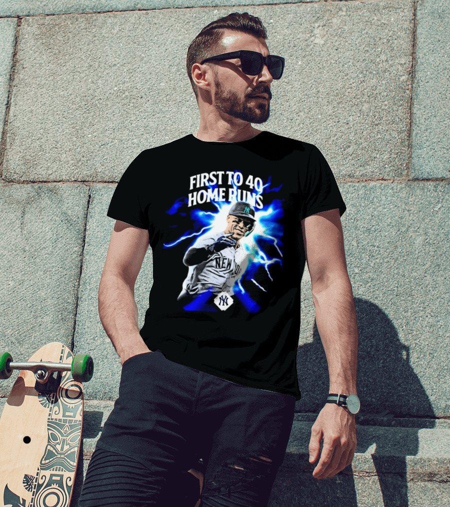 First To 40 Home Runs Aaron Judge New York Yankees T-Shirt