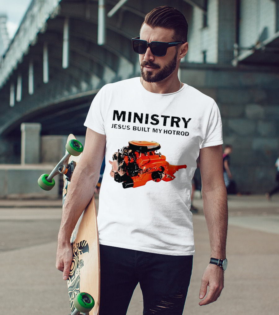 MINISTRY Jesus Built My Hotrod Vintage Engine T-Shirt