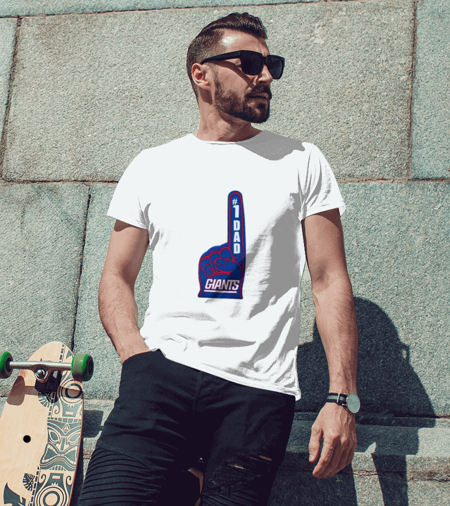 1 Dad Giants New York Giants Happy Father’s Day T-Shirt