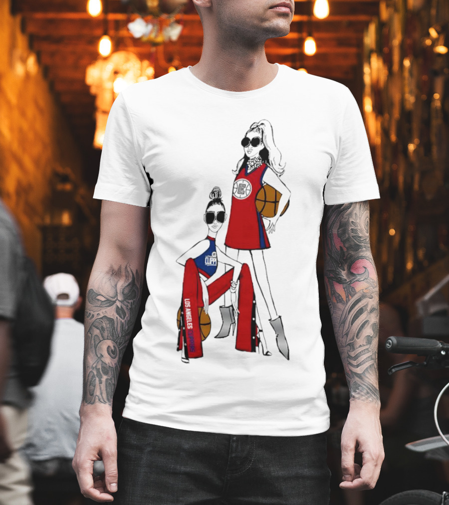 Los Angeles Clippers G-III 4Her Basketball Girls Fashion Red Blue T-Shirt