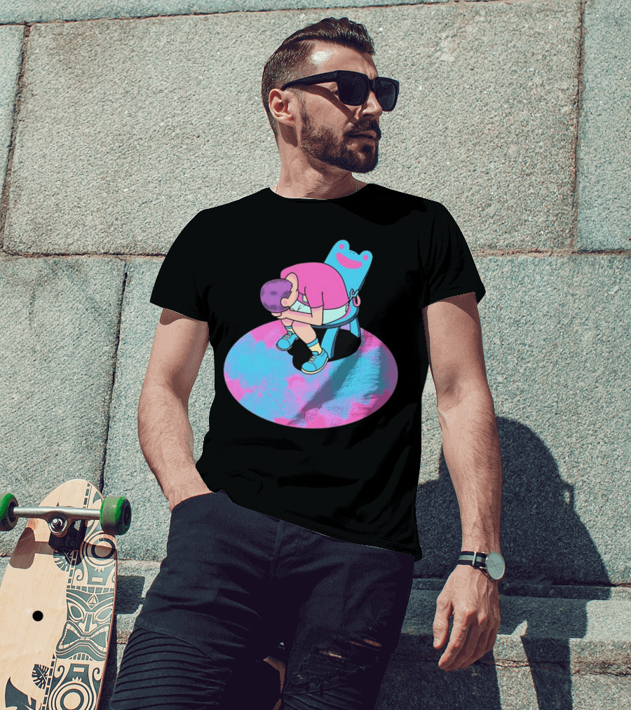 Bell Tolls X My Bells Child In Chair Art With Pink And Blue Palette T-Shirt