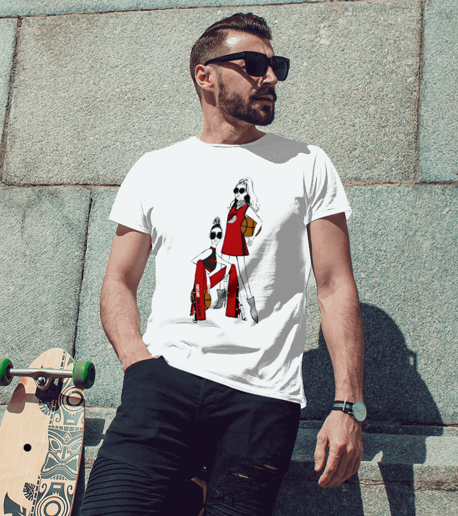 Portland Trail Blazers Rip City Basketball G-III 4Her Girls Fitted T-Shirt