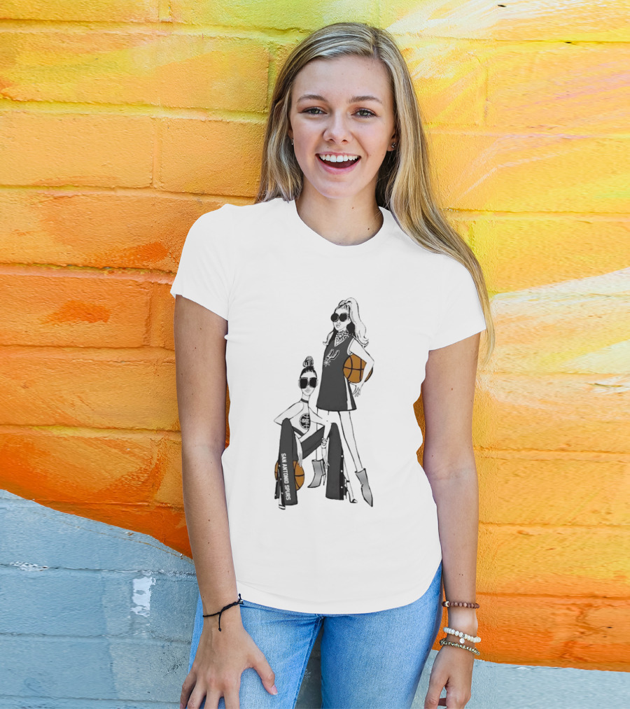 San Antonio Spurs G-III 4Her Basketball Fashion Fitted Girls T-Shirt