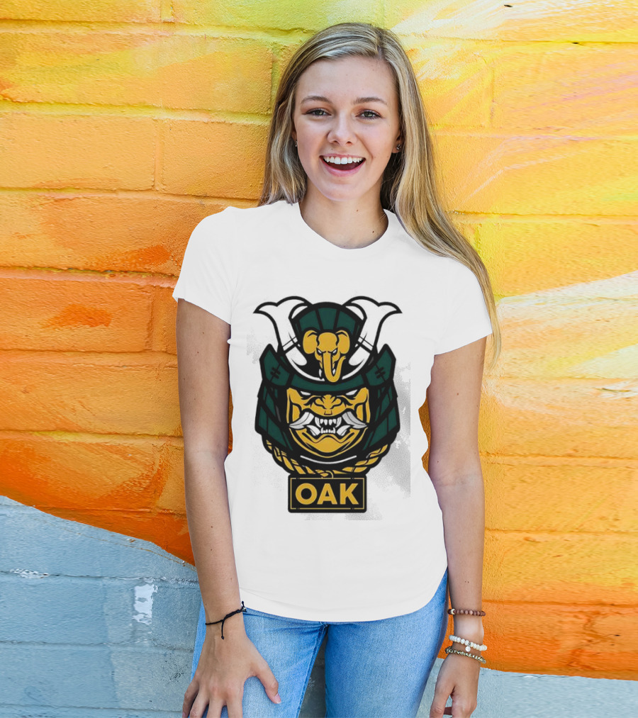 Oakland Athletics Samurai OAK Aggressive Mask T-Shirt