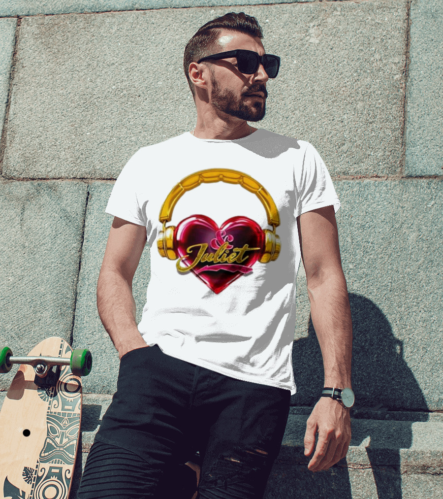 Broadway Juliet Heart Headphones T-Shirt