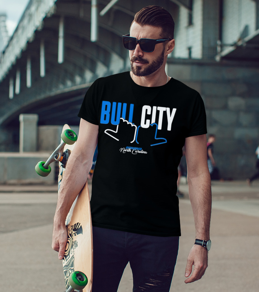 Durham North Carolina Bull City Hands T-Shirt