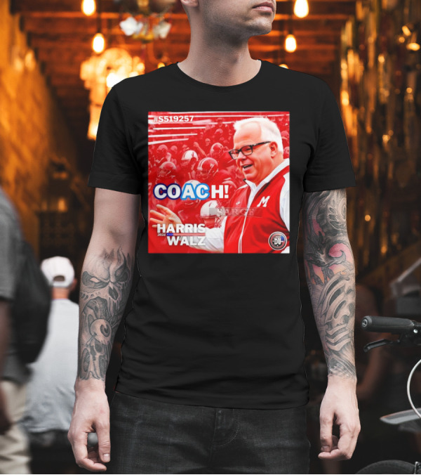Harris Walz 2024 Coach Walz Football M Team Red T-Shirt Harris Walz 2024 Coach Walz Football M Team Red T-Shirt