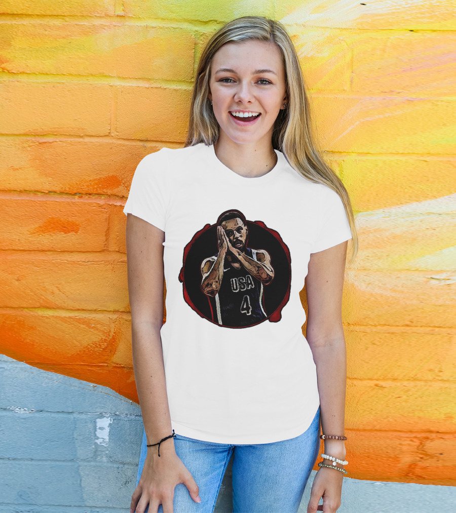 Stephen Curry Night Night USA Basketball Team Paris T-Shirt