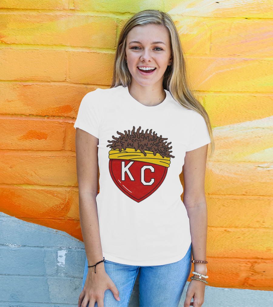 Kansas City Chiefs KC Heart French Fries T-Shirt