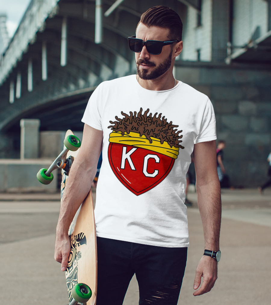 Kansas City Chiefs KC Heart French Fries T-Shirt