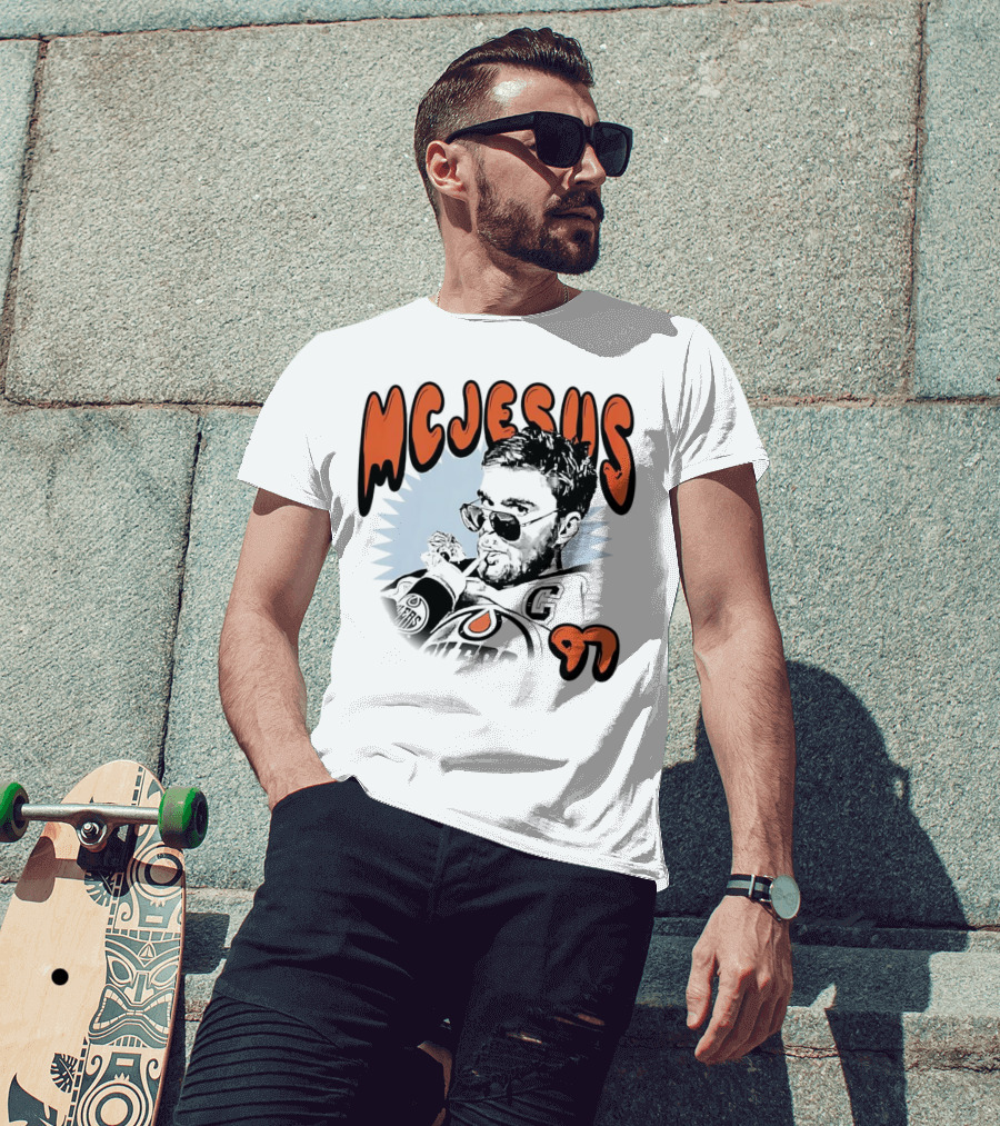 Edmonton Oilers McJesus 97 Connor McDavid T-Shirt