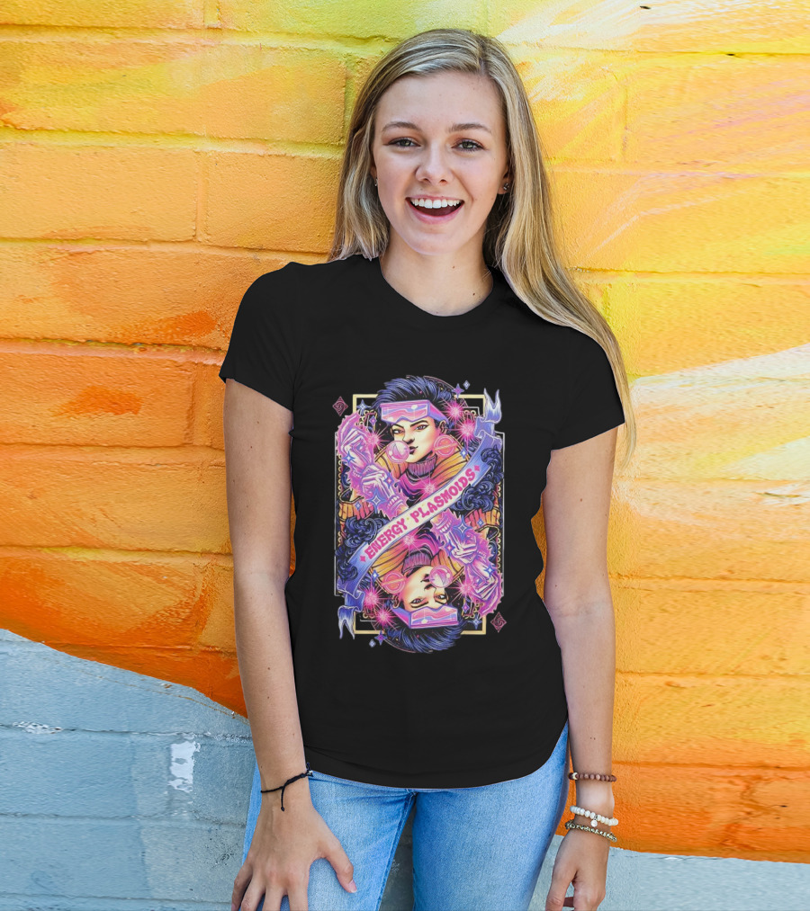 Jubilation Lee Energy Plasmoids Colorful Playing Card T-Shirt