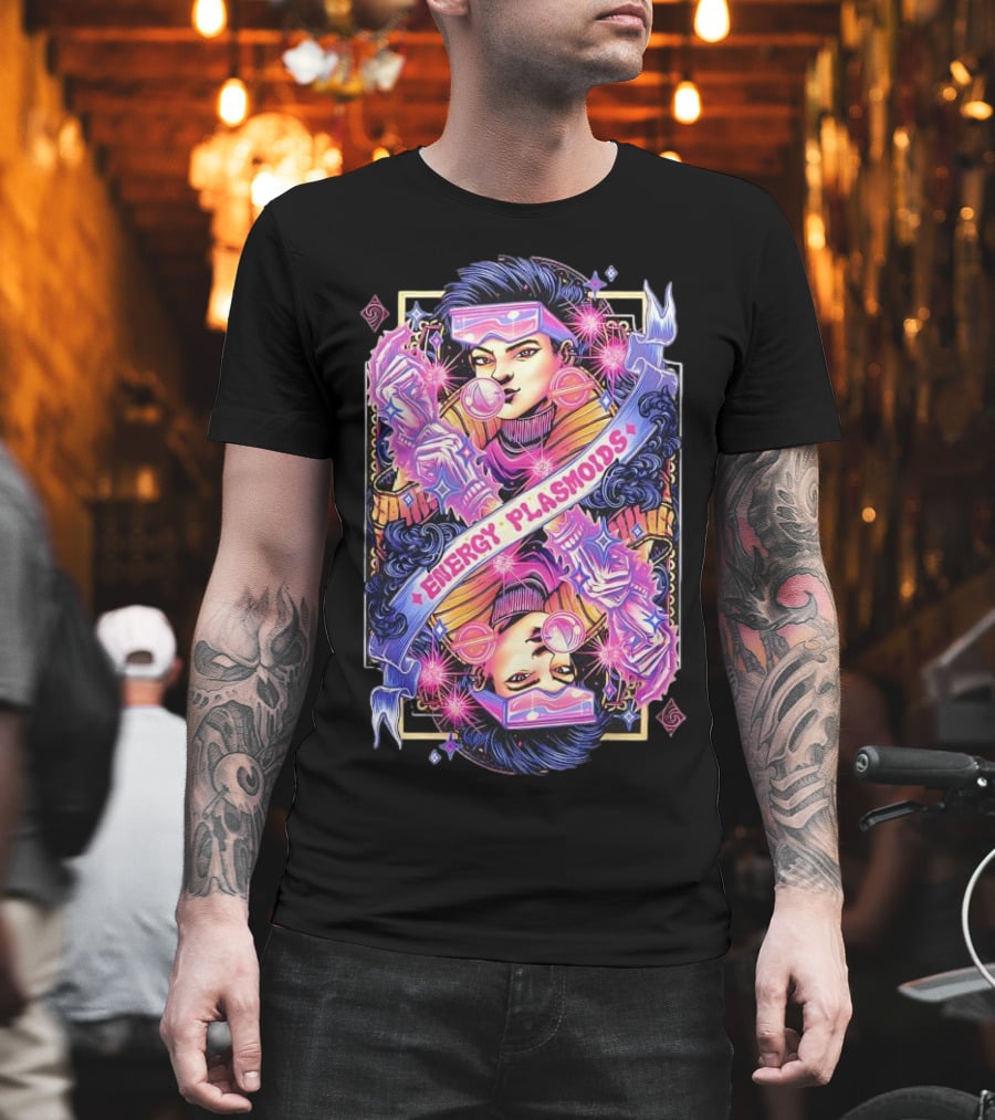 Jubilation Lee Energy Plasmoids Colorful Playing Card T-Shirt