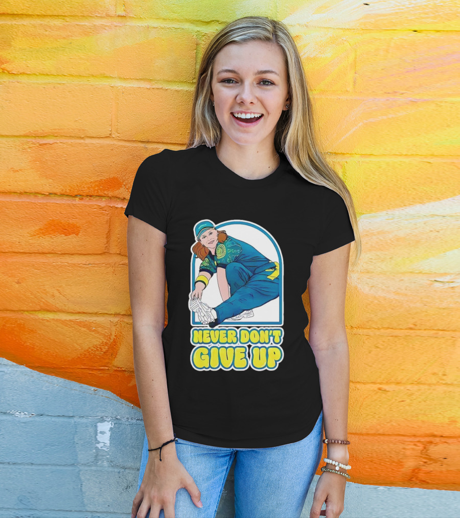Never Don’t Give Up Raygun Rachael Gunn T-Shirt