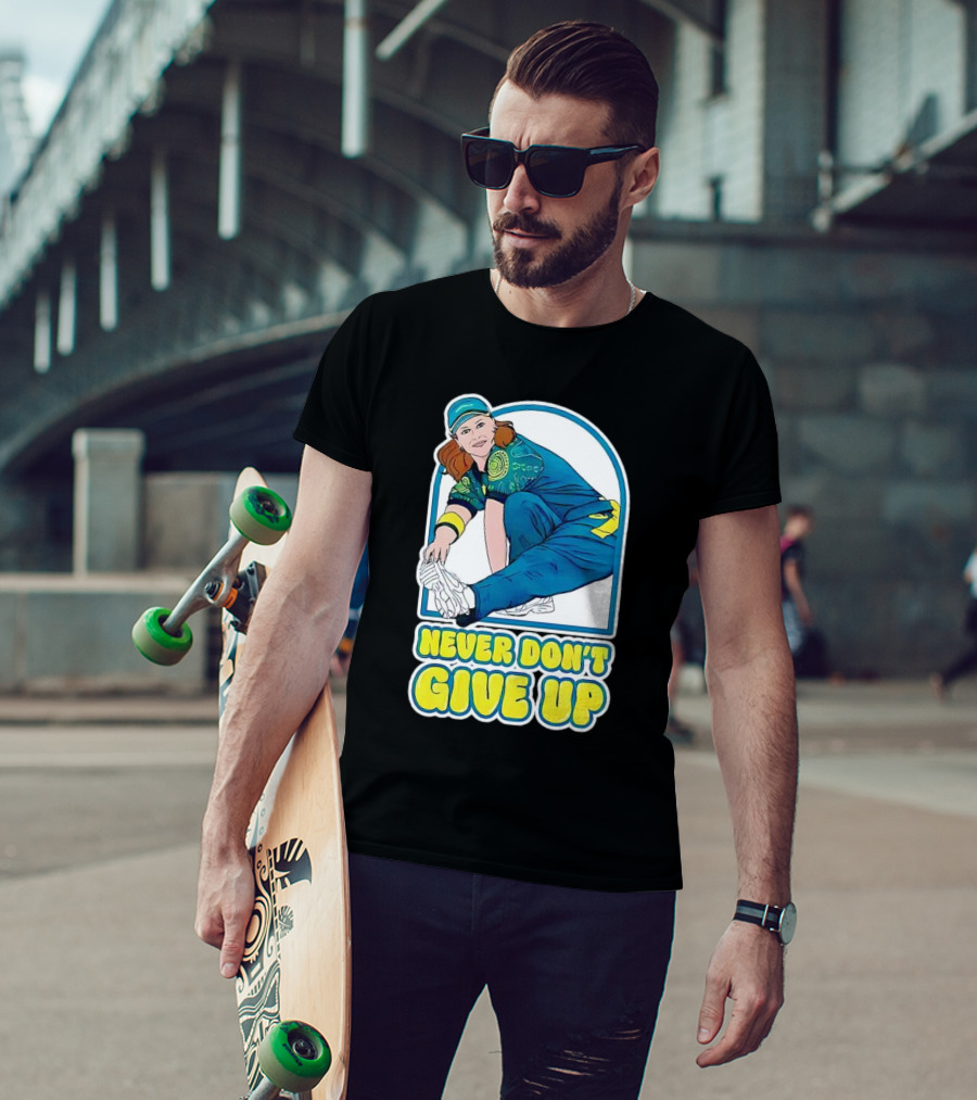 Never Don’t Give Up Raygun Rachael Gunn T-Shirt