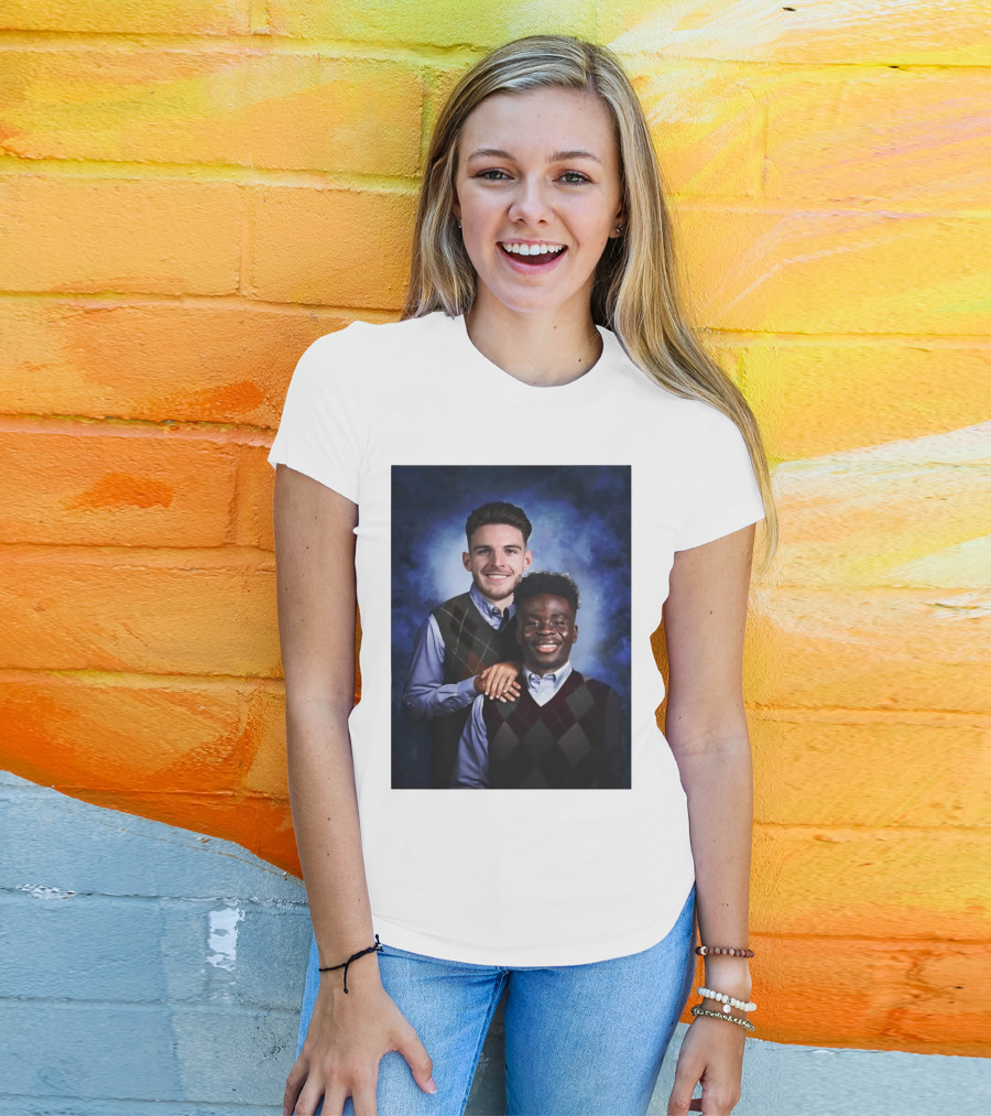 Declan Rice And Bukayo Saka Step Brothers Themed T-Shirt